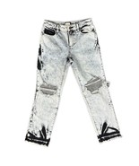 Alice and Olivia Acid Bleach Wash Raw Hem Denim Mid Rise Distressed Jean... - $155.91 CAD