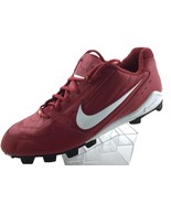 Nike Men&#39;s Leather Baseball/Softball Shoes Athletic Cleats Size 13 Red - €30,05 EUR