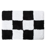 Super Shaggy Checkered Rug Black New 24x36 in - €9,16 EUR