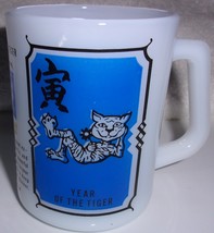 Vintage Federal Glass Year Of The Tiger Mug 9 oz cup - $11.99