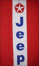 Jeep Red Stripe Vertical 5x3 Ft Banner Flag Car Racing Show Garage Workshop - $19.99