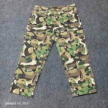 Venus Jeans Women Size 2 Green Camouflage Capri Pants Mid Rise - $12.02