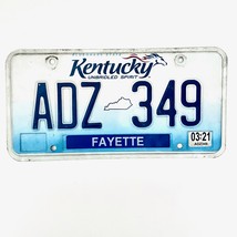 2021 United States Kentucky Fayette County Passenger License Plate ADZ 349 - $16.82