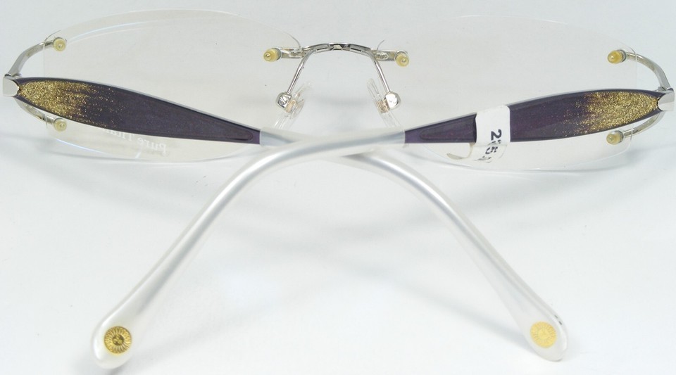 St.Moritz 45002 002 PURPLE /SILVER /GOLD UNIQUE EYEGLASSES PURE TITAN 53-15-135 Item image 3