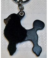 Coach 1693 Shearling &amp; Leather Poodle Dog Keychain Key Fob Black Italy R... - $89.00