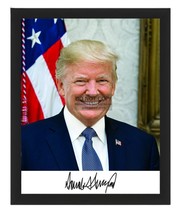 President Donald Trump Official Portrait Autographed 8X10 Framed Photo - £15.76 GBP
