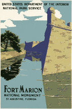 Vintage style Quality art print POSTER.St.Augustine Fort Marion.Room Decor.681 - £14.02 GBP+