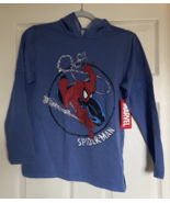 Marvel, Spider-Man boys size large, (10-12) hooded long sleeve tee - £11.72 GBP