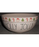 Rae Dunn ARTISAN Holly Jolly LARGE SALAD/SERVING BOWL Holiday - Christmas - $940.64 MXN