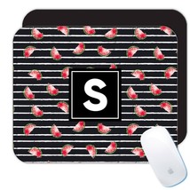 Stripes Watermelon : Gift Mousepad Black Pattern Watercolor Home Wall Decor Fash - £9.71 GBP+