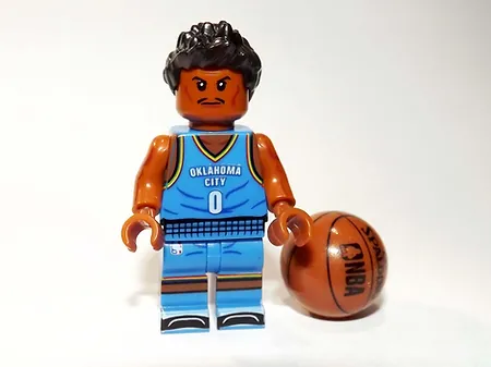 MBricks Russell Westbrook OKC #0 Oklahoma City NBA Basketball Movie Minifigures - £4.82 GBP