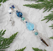 Smoker&#39;s Roach Clip, ATM Card Wand, Bracelet Tool, Blue Quartz, Seahorse... - £19.14 GBP