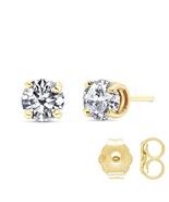 Stunning 1 Carat (CTW) Natural Round Brilliant Diamond 14k Solid Yellow ... - €338,40 EUR