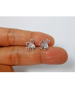 Minimalist Octopus Post Earrings 925 Sterling Silver, Handmade Nautical ... - £7.99 GBP