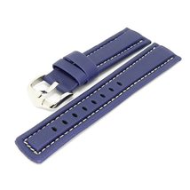 HIRSCH Freestyle Leather Watch Strap Water-resistant - Blue - L - 18mm - £48.72 GBP