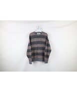 Vintage 90s Streetwear Womens Size Large Wool Knit Pastel Fair Isle Swea... - $1,025.33 MXN