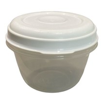 Vintage Rubbermaid Servin&#39; Saver #1 Round 2 Cups Container 0026 White Lid - £10.47 GBP