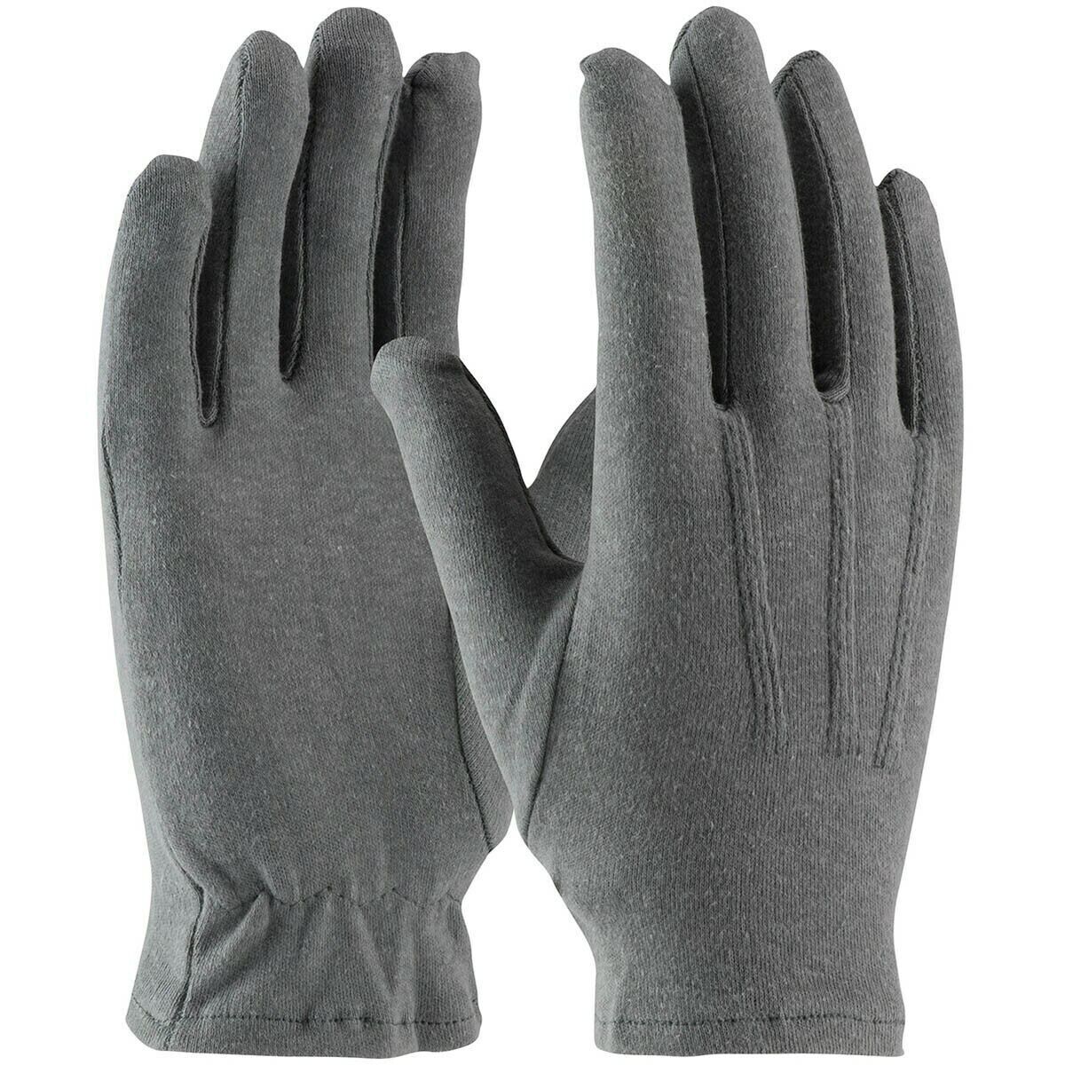 Grey Men&#39;s Dress Gloves, 100% Cotton - Large - parade, police, military,... - $10.84