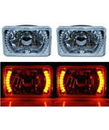 4X6&quot; Amber LED Halo Angel Eye Headlight Halogen Headlamp 55/60W Light Bu... - $81.63 CAD