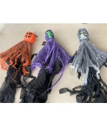 Hanging Witch, Hanging Pumpkin, Hanging Skeleton Reaper 34-36in Hallowee... - £27.23 GBP