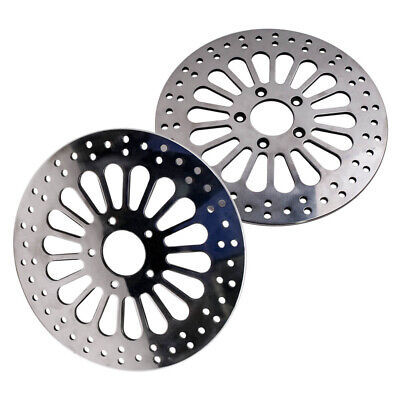 1 Pair Front 11.8" Brake Rotor Disc Stainless Steel for Harley for Dyna 2007-17 - £68.13 GBP