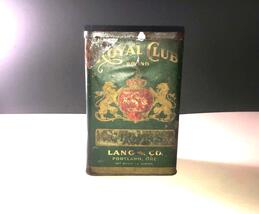 1950's 16 oz Royal Club Brand Cloves Tin Lang &amp; CO - $35.00