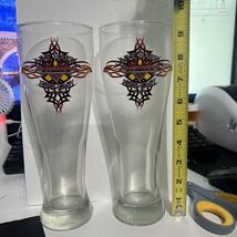 Pilsner Tall Beer Glass Harley Davidson Cafe Live Hard Ride Easy Las Veg... - $29.70