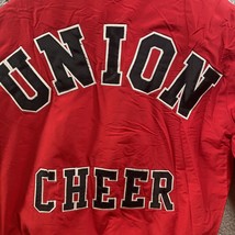 VTG Delong Cheerleading Jacket Tulsa Union Small Red 90s - $45.00