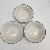 Newcor Stoneware Newport Whisper Rimmed Cereal Bowl 7&quot; - Set of 3 - £15.20 GBP