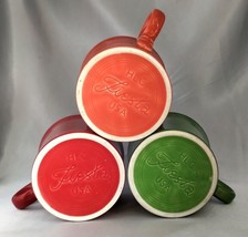 Lot (3) FIESTA O-Ring Coffee/Tea Mugs (Red, Coral, Green) HLC - £15.33 GBP