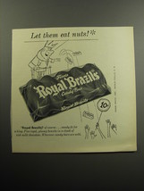 1957 Fenn&#39;s Royal Brazils Candy Bar Advertisement - Let them eat nuts - £14.27 GBP