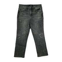 Judy Blue Jeans Womens Size 7/28 Skinny Fit Distressed Gray Denim Capri ... - $44.54