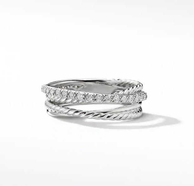 Primary image for David Yurman The Crossover Collection Ring with Diamonds