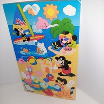Vintage DISNEY Sandylion Mickey Mouse &amp; The Gang at the Beach Stickers HTF - £7.78 GBP