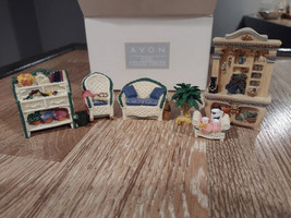 Avon vintage Victorian memories collectible miniature furniture terrace ... - £15.95 GBP