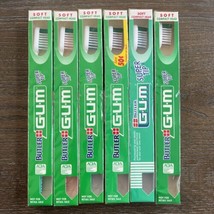 Lot 6 VTG NOS Gum Butler Soft Compact Head Toothbrush 461 Super Tip - $24.18