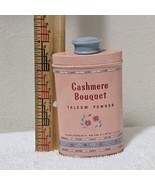 VTG Cashmere Bouquet Talcum Powder Small Pink Tin Colgate Palmolive USA ... - $32.95 CAD
