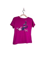 LAND&#39;S END Girls Size XL 14-16 Purple Mermaid Sequin Rash Guard Short Sl... - $16.79