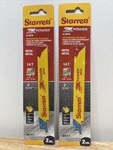 Lot x2 x2 Starrett 3x power Bi Metal 14T B614-2 6&quot; 152mm Reciprocating S... - £9.51 GBP