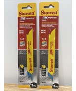 Lot x2 x2 Starrett 3x power Bi Metal 14T B614-2 6&quot; 152mm Reciprocating S... - £8.87 GBP