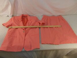 Adult Women's Requirements Peach Blazer &amp; Skirt 2 Piece Combo Work Suit ... - $23.97