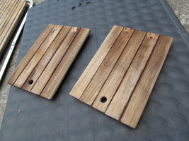 Teak Wood Compartment DOORS from Boat 14 x 10 PAIR - $88.00