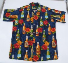 Moon Dog Shirt Co Shirt Mens Medium Large Hawaiian Tiki Aloha Beer Butto... - £27.36 GBP