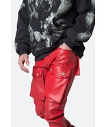 Leather Pant Pants Men&#39;s Real Jeans Style Biker Men Motorcycle Trousers ... - $231.14 CAD+