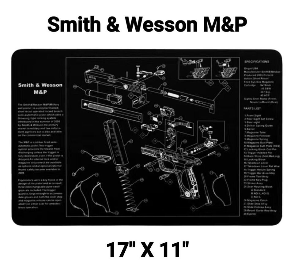 Primary image for MP SHIELD S&W Wesson M&P Gun Clean Pistol Handgun Cleaning Mat
