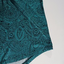 NY Collection ITU2146 Women's Green & Black Paisley 3/4 Sleeve Blouse Top Sz PXL image 14