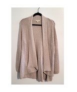 Eileen Fisher Open Weave Shawl Collar Cardigan Oatmeal Size Large - $68.38 CAD