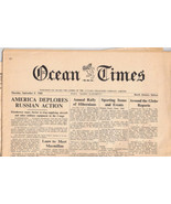 The Ocean Times Thursday Sept 2 1960 RMS Queen Elizabeth Cunard Newspaper - $9.89