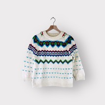Vintage 1980&#39;s Handmade Knitted Women&#39;s Sweater - £31.84 GBP