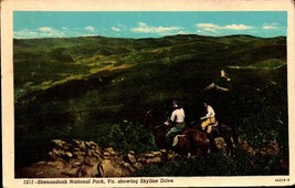 Shenandoah National Park VA Showing Skyline Drive-Vintage Linen Postcard-bk30 - £3.12 GBP